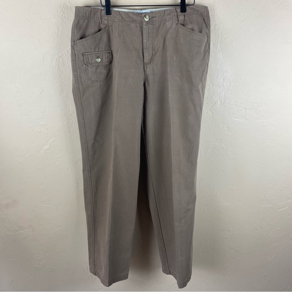 Columbia Utility Chino Pants Brown Cotton Size 14 - Picture 1 of 9